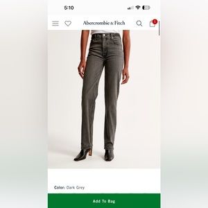 Abercrombie ultra high rise 90s straight jeans size 25 in curve love